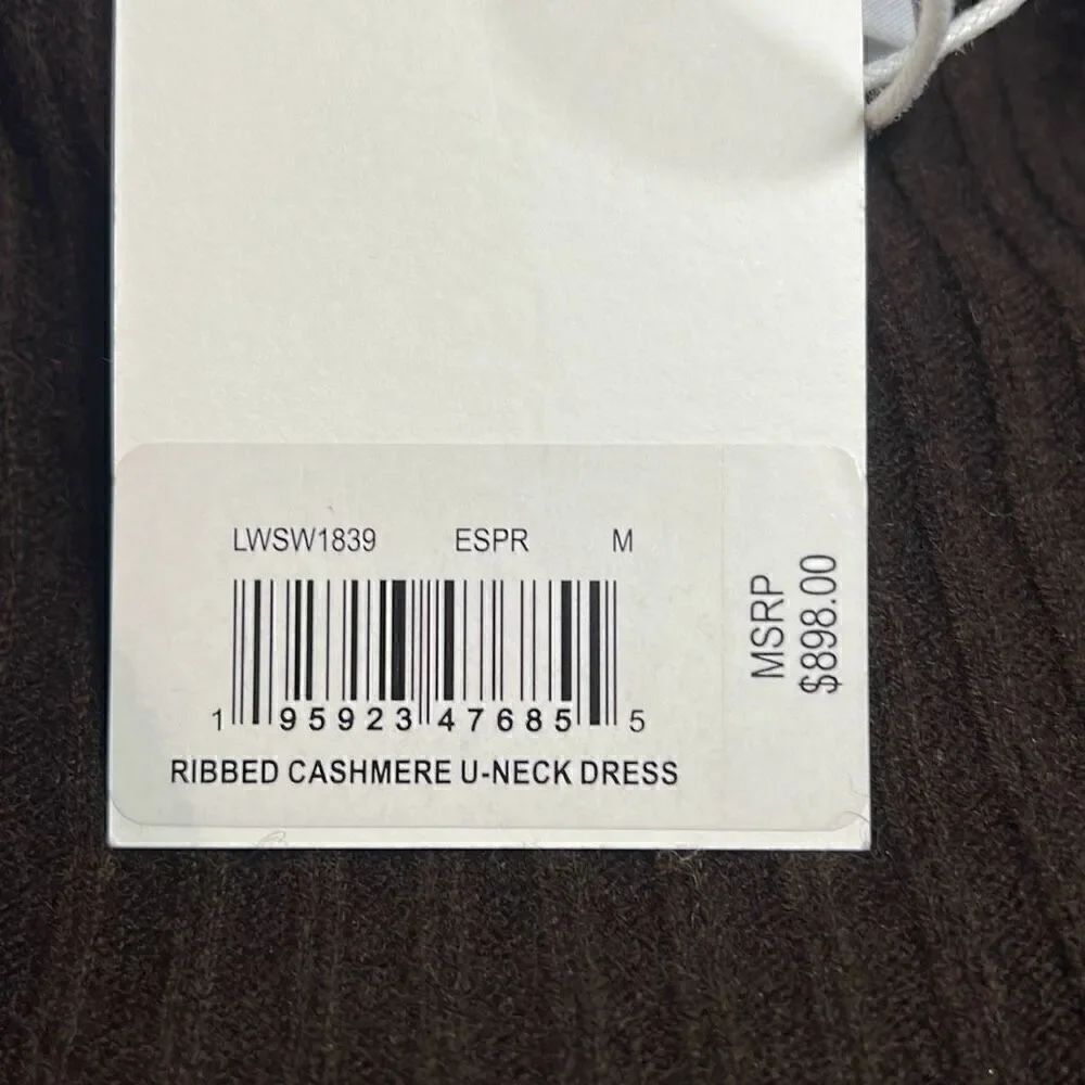 Frame Ribbed Cashmere U-Neck Dress NWT medium - Picture 14 of 15